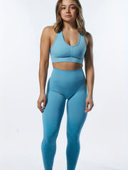Solid Seamless Yoga Set Sports Bra & Leggings Women's Activewear