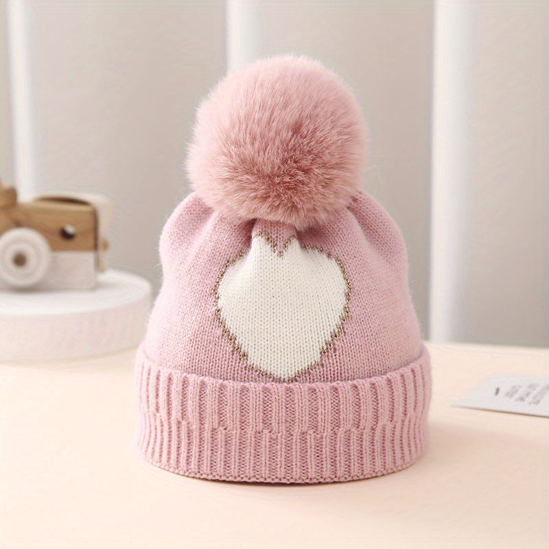 Winter Baby Hat Knitted Warm Woolen Hat For 0-12 Months Baby Boys Girls