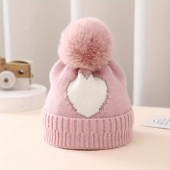 Winter Baby Hat Knitted Warm Woolen Hat For 0-12 Months Baby Boys Girls