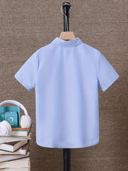Boys Creative Lapel Shirt for Summer Outdoor