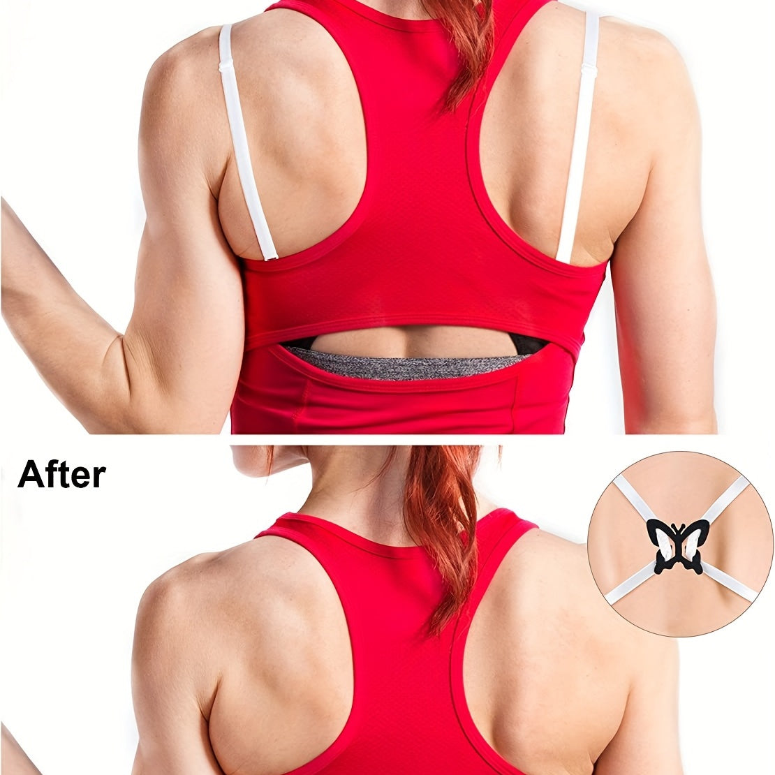 Invisible Bra Strap Clips Racer Back Conceal Straps Non-slip Bra Buckles