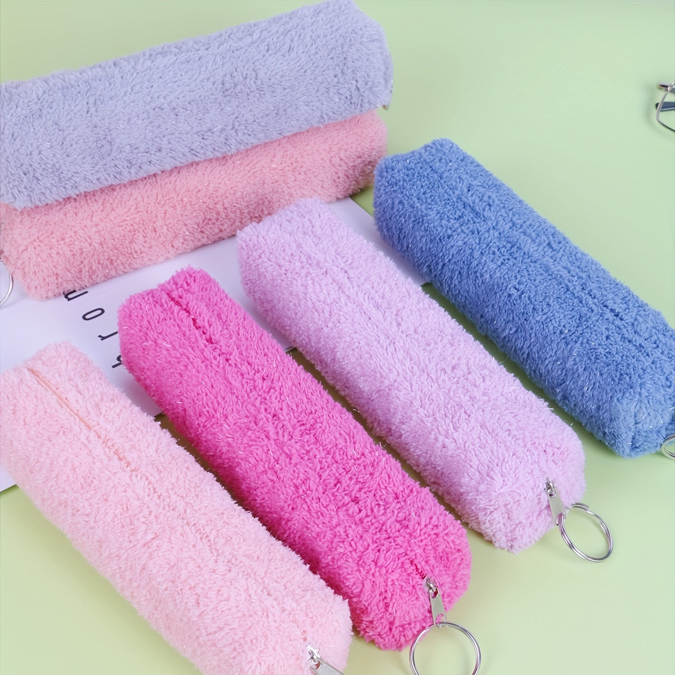 Plush Pencil Pouch - Portable Pen Bag for School Supplies