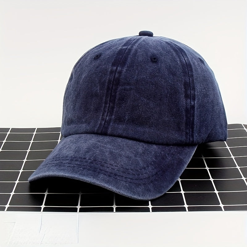 Distressed Denim Baseball Cap Vintage Ball Cap