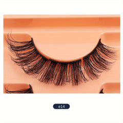 7 Pairs Segmented Eyelashes Chemical Fiber Material Natural Long Reusable