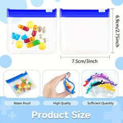 35PCS Portable Pill Pouch Bags Self Sealing Pill Bags for Travel Home Office