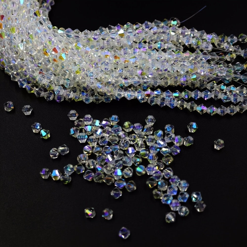 Glass Crystal Bicone Shaped Beads for DIY Bracelet Earring Making