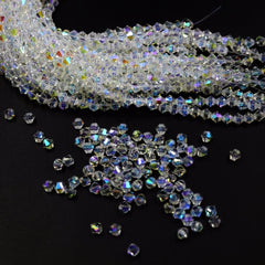 Glass Crystal Bicone Shaped Beads for DIY Bracelet Earring Making