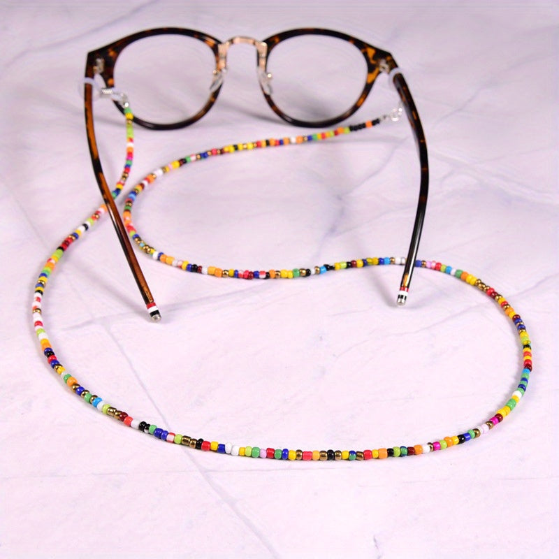 Beaded Glasses Chain Block Glasses Rope Lanyard Neck Strap Glasses Hanging Rope