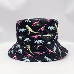 Dinosaur Print Reversible Cotton Bucket Hat