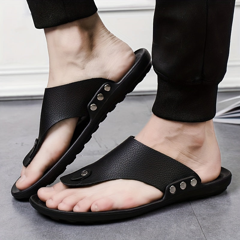 Men's Summer Beach Sandals Arch Support Non Slip Slide On Slipper
