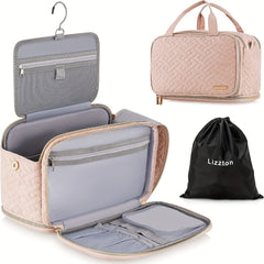 Large Capacity Toiletry Bag Portable Cosmetic Organizer Pink