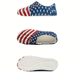 Men's Star & Stripe Print Foam Clog Sandals American Independence