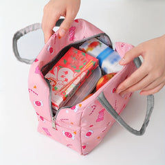 Durable Oxford Cloth Lunch Bag with Aluminum Foil Liner