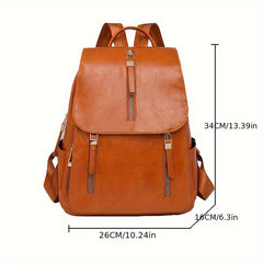 Women's Commuter Backpack PU Leather Sports Bag for Travel