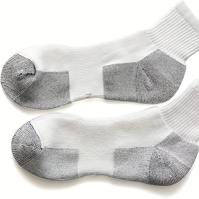 2 Pairs Men's Mid Crew Sport Socks Sweat Absorbing Cotton Blend
