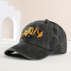 Boys Retro Excavator Baseball Cap Adjustable Sun Hat