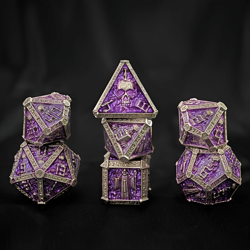 7pcs Metal Wizard Polyhedral Dices Set for RPG Board Game