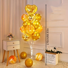 14pcs Table Balloons Scene Decorations Mother's Party Supplies