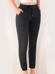 Women's Winter Yoga Pants Fleece Lined Drawstring Elastic Waistband