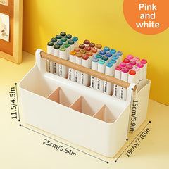 Marker & Pencil Organizer Box with Handle Durable Storage Solution