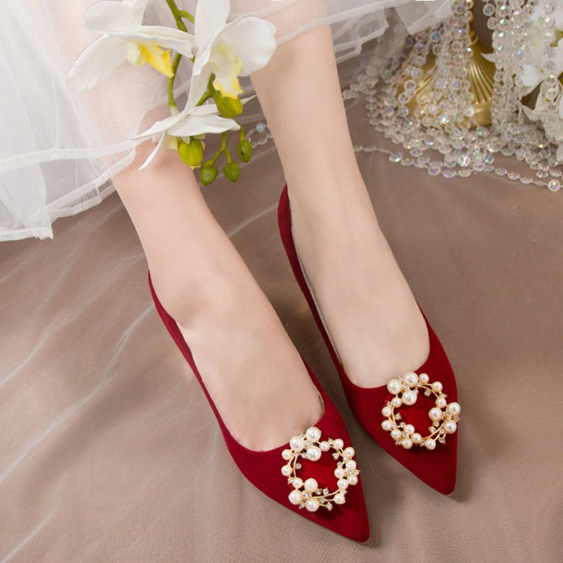 Rhinestone Shoe Bow Clip On Decor for Women Flats Heels Loafers
