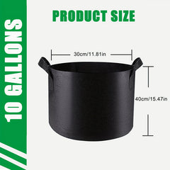 5pcs Heavy Duty Non Woven Grow Bags with Handles for Plants 3-7 Gallon