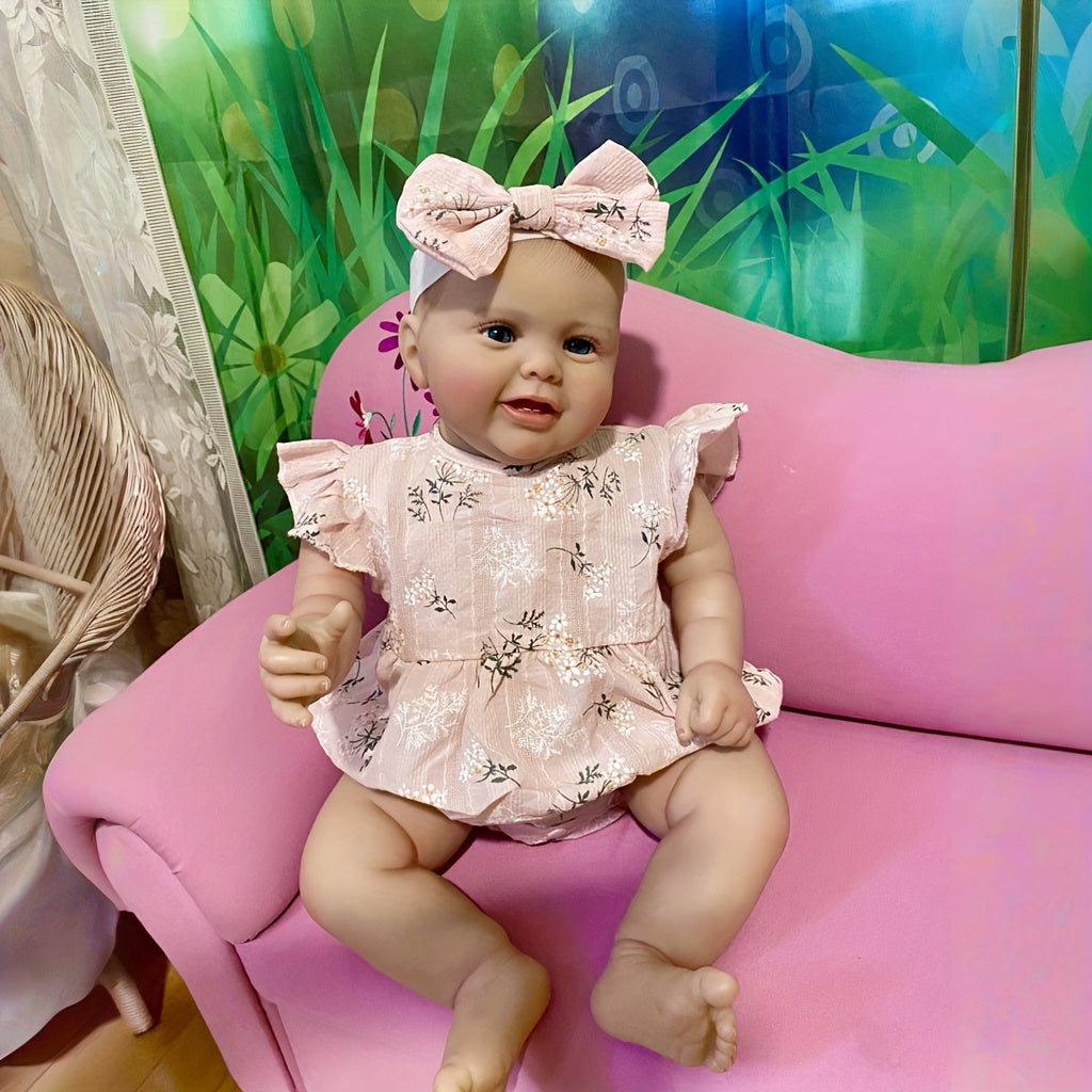 Huge Baby Reborn Baby Doll Kodi Bear Girl Doll Lifelike 3D Painted Skin