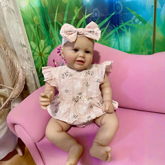 Huge Baby Reborn Baby Doll Kodi Bear Girl Doll Lifelike 3D Painted Skin