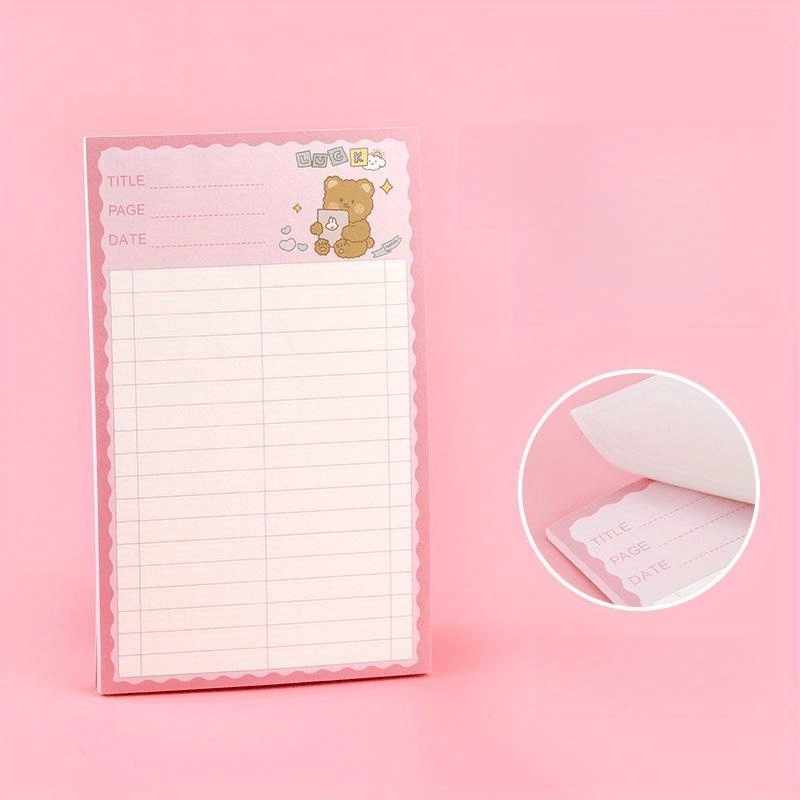 30 Creative Cartoon Note Book Non-adhesive Tearable Notepad