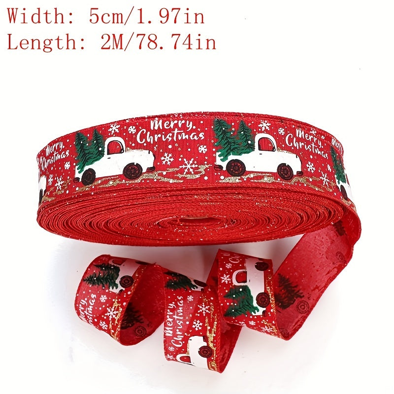 2M Christmas Satin Ribbon Gift Wrapping Decoration