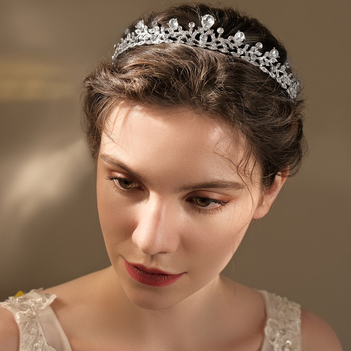 Crystal Princess Tiara for Girls Rose Golden