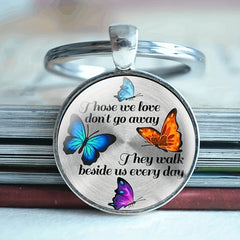 Vintage Butterfly Keychain Necklace for Boys and Girls