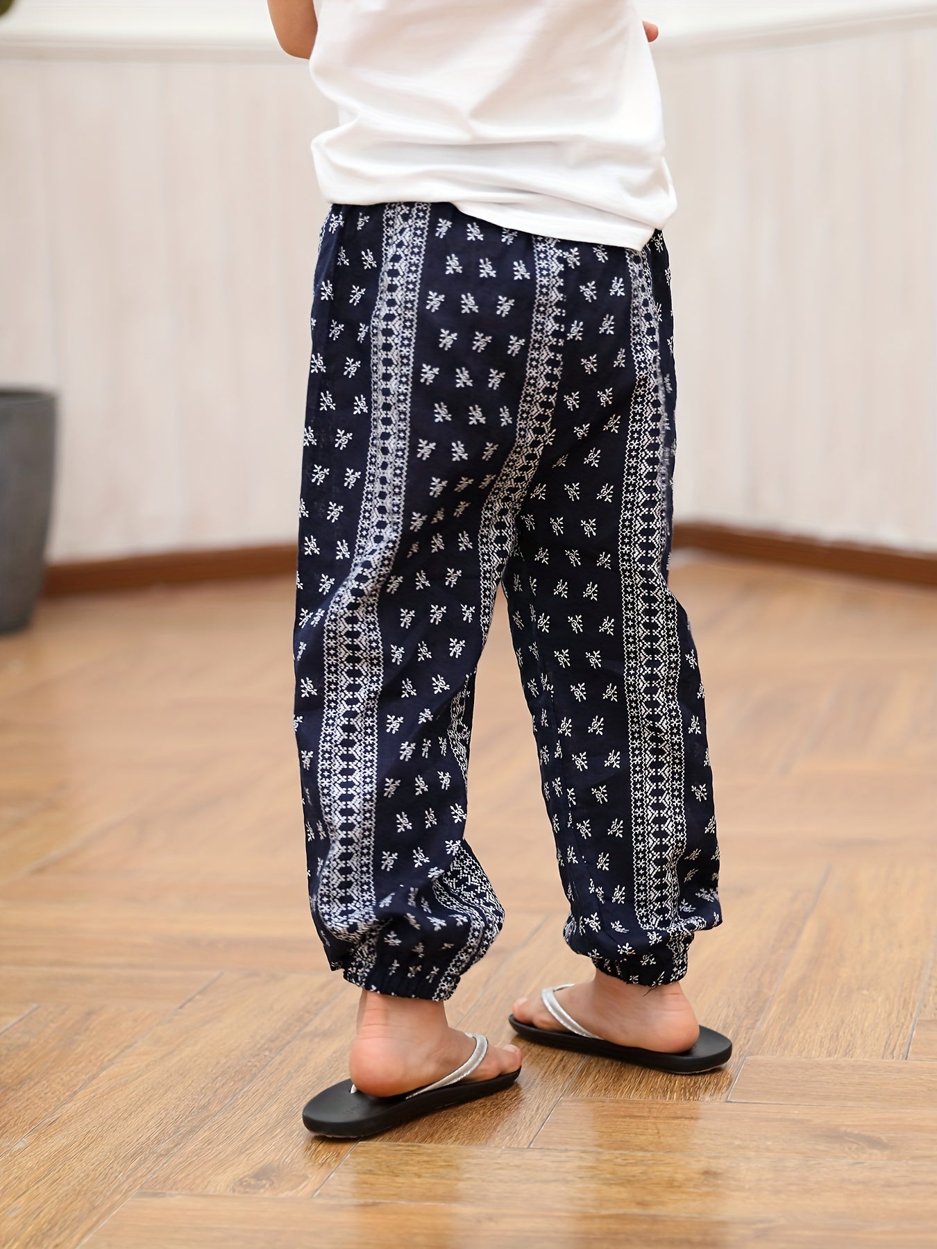 Girls Cotton Anti-Mosquito Pants Baby Vintage Lantern Pants