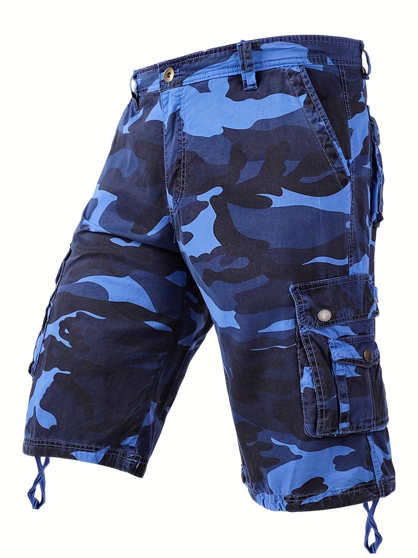 Men's Camo Print Cargo Shorts for Spring/Summer
