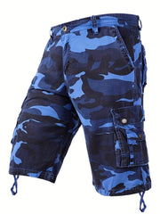 Men's Camo Print Cargo Shorts for Spring/Summer