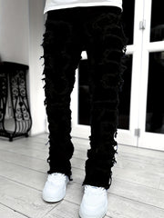 Street Style Denim Pants With Tassels Decoration For Men