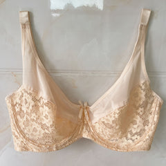 Sexy Bra Women's Plus Contrast Lace Underwire Mini Bow Detail Bra