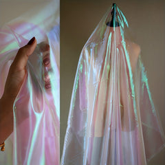 1pc Iridescent Shimmer Organza Fabric Voile Fabric