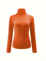 Soft Turtleneck Thermal Underwear Top Slim Fit Plush Women's Lingerie