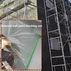 1pc Adhesive Paint Masking Film Wall Furniture Dust Protection Spray Film