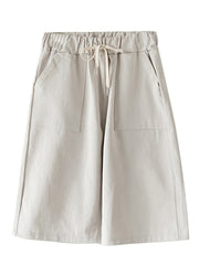 High Rise Wide Leg Drawstring Shorts Women's Plus
