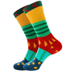 Stripe Colorful Street Calf Compression Socks Unisex