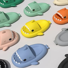 Boy's Cartoon Shark Lightweight Slippers Quick drying Non Slip Slide Slippers