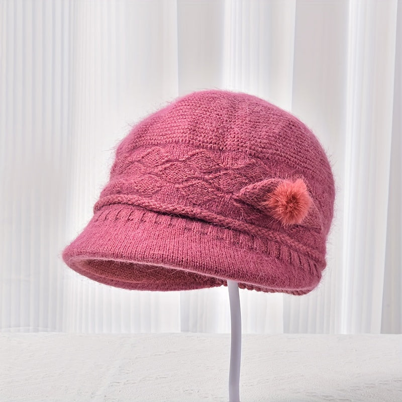 Women's Knitted Bucket Hat Winter Warm Headwear Gift For Mom