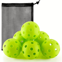 6pcs Pickleball Balls with Mesh Bag for Training