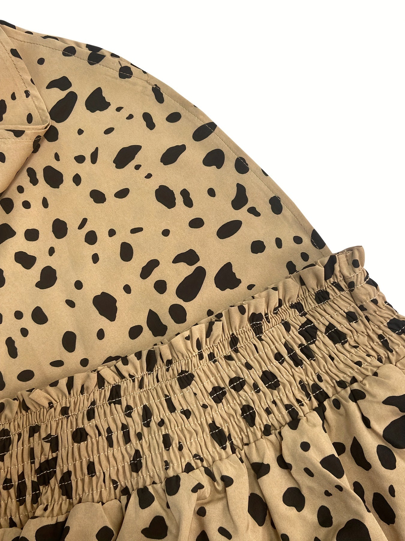 Leopard Print Paper Bag Waist Skirt Midi Skirt
