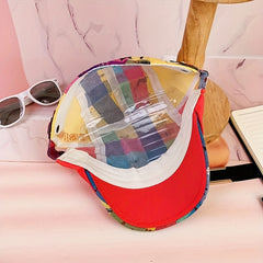 Kids Adjustable Peaked Cap w/ Graffiti Pony for Outdoor Sport