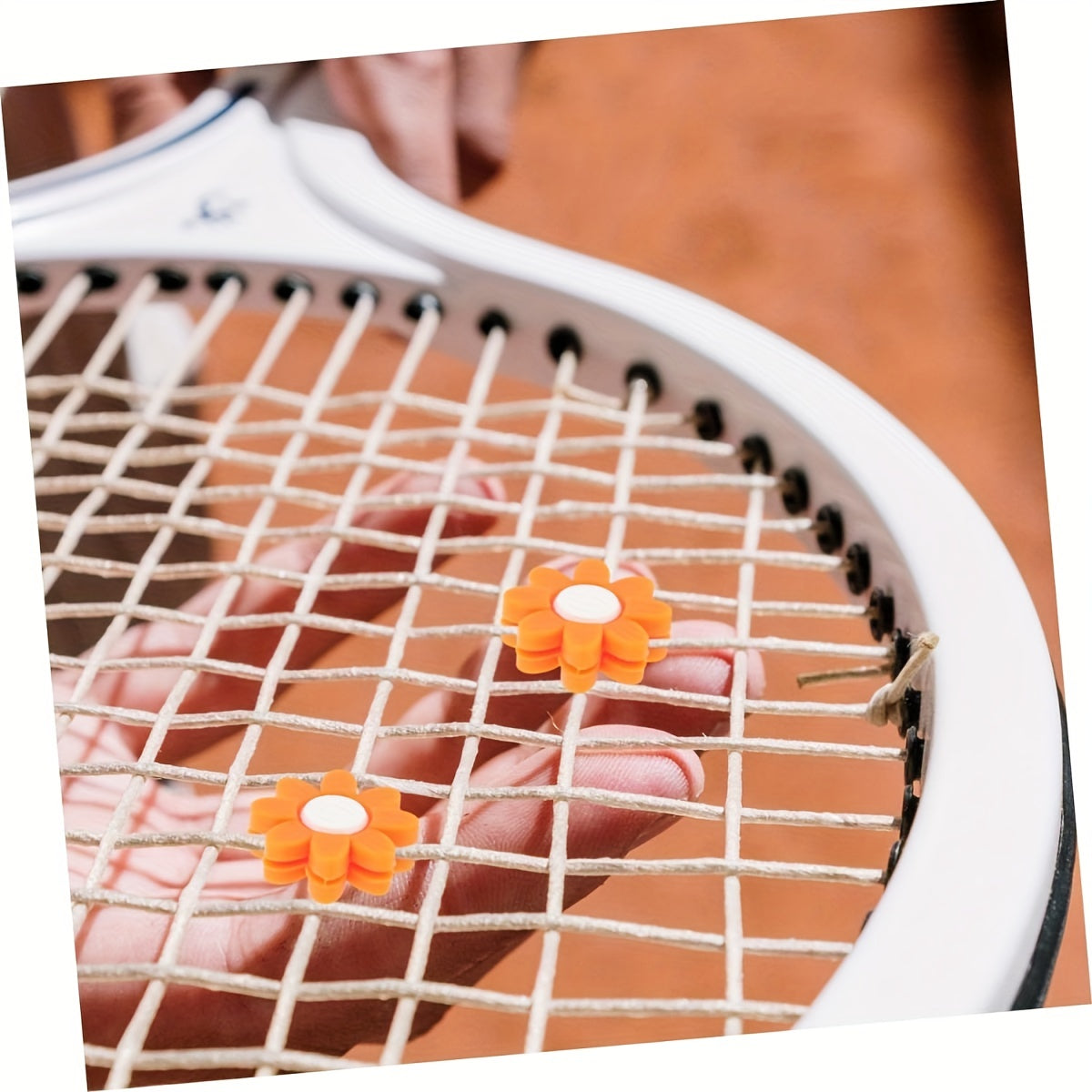 2pcs Flower Tennis Vibration Dampener Silicone Petal Racket Shock Absorbers