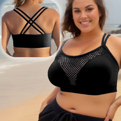 Sports Bra Solid Breathable Criss Cross Fitness Bra