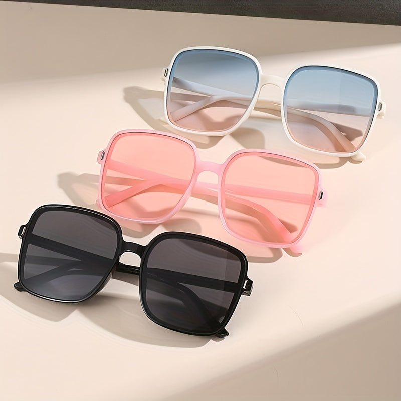 Large Square Sunglasses Casual Anti Glare UV400 Sun Shades Glasses